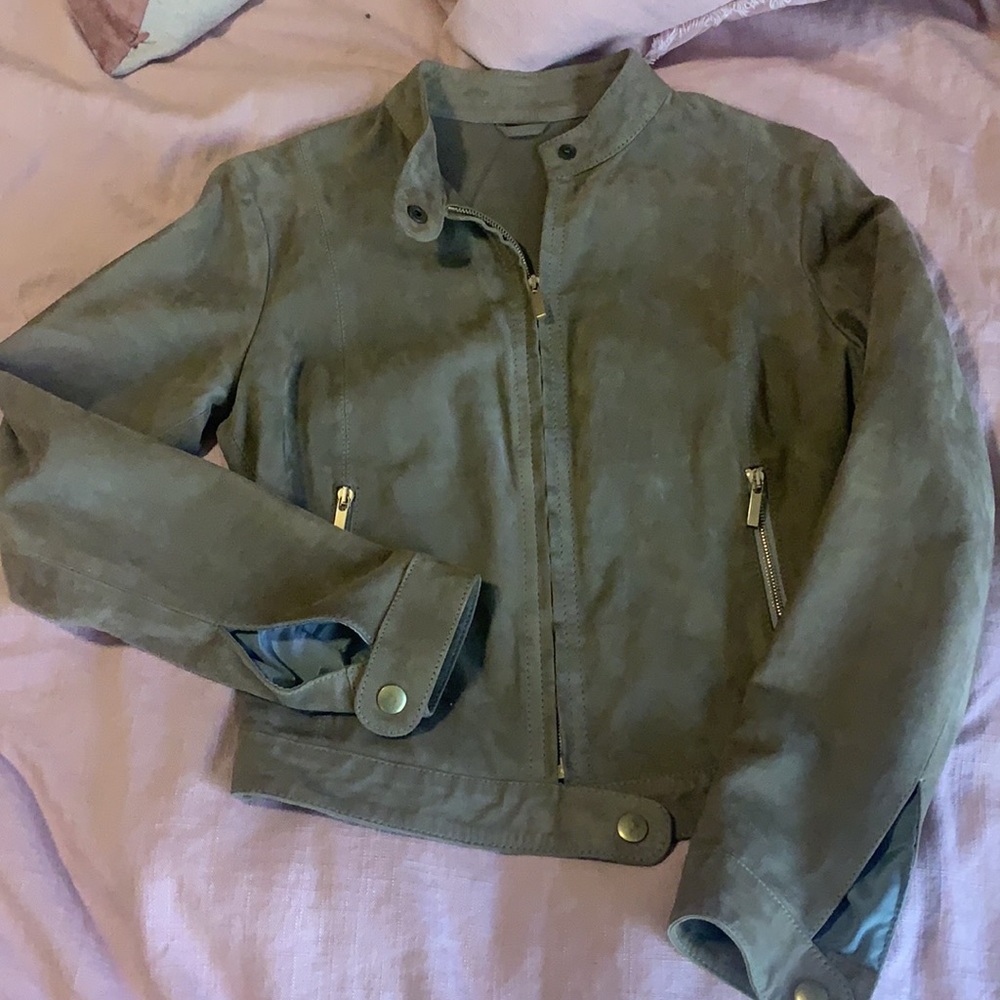 SUPERFINE Suede moto jacket